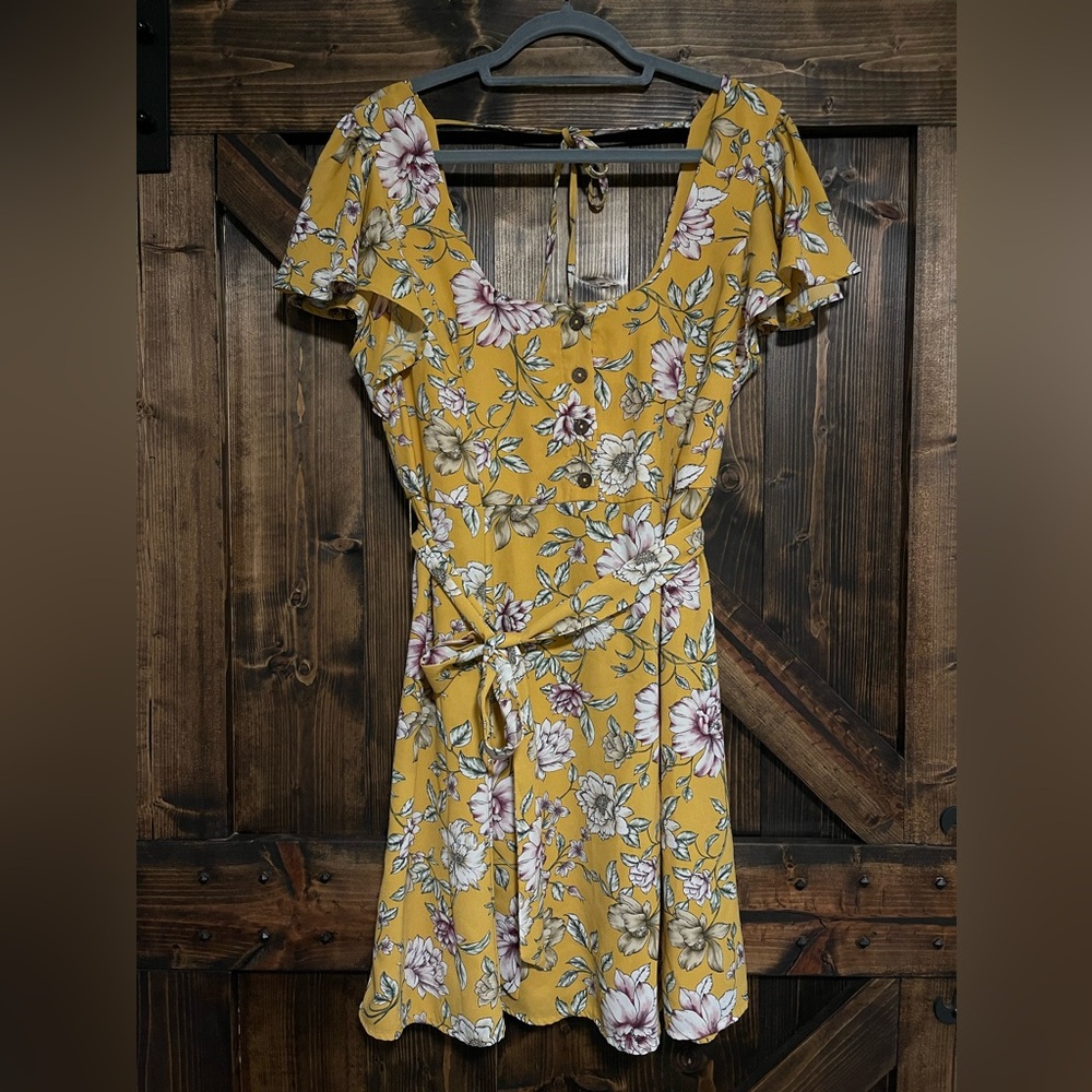 Xhilaration Flutter Sleeve Dress - Size L